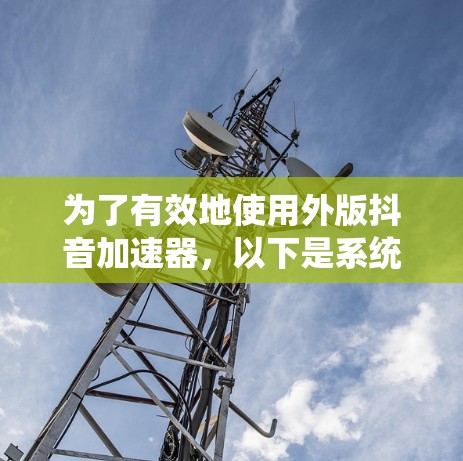 为了有效地使用外版抖音加速器，以下是系统化地整理和推荐的步骤和信息