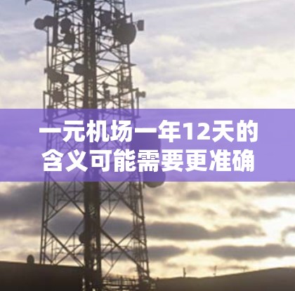 一元机场一年12天的含义可能需要更准确的解释。以下是对这一问题的逐步分析和解答