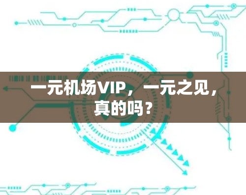 一元机场VIP，一元之见，真的吗？