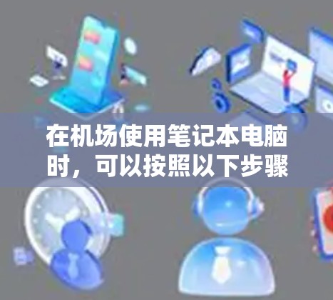 在机场使用笔记本电脑时，可以按照以下步骤进行操作