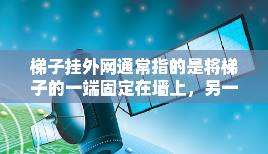 梯子挂外网通常指的是将梯子的一端固定在墙上，另一端倾斜并可调节角度，从而用于装饰、结构设计或户外活动。以下是一些可能的解释和应用情况