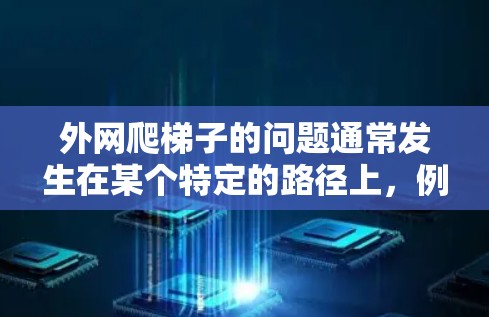 外网爬梯子的问题通常发生在某个特定的路径上，例如在高处的公路、地铁线路或其他建筑物的高处。这种情况可能与设备的位置、网络信号、设备状态或物理结构有关。以下是一些解决方法