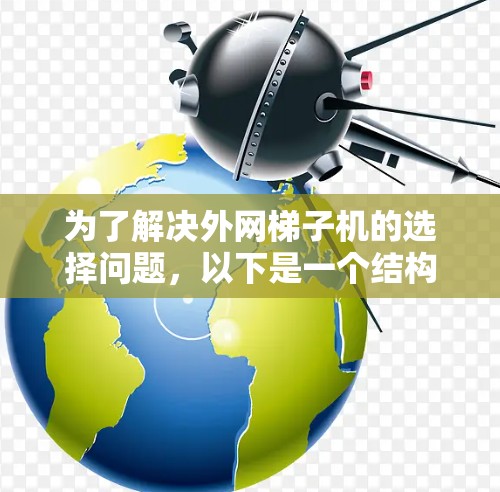 为了解决外网梯子机的选择问题，以下是一个结构化的解决方案
