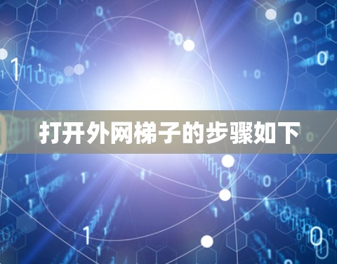 打开外网梯子的步骤如下