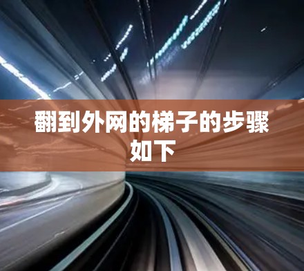 翻到外网的梯子的步骤如下