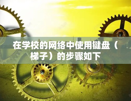 在学校的网络中使用键盘（梯子）的步骤如下