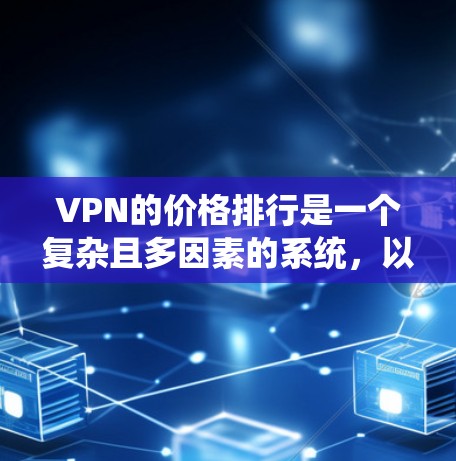 VPN的价格排行是一个复杂且多因素的系统，以下是一些主要考虑的因素