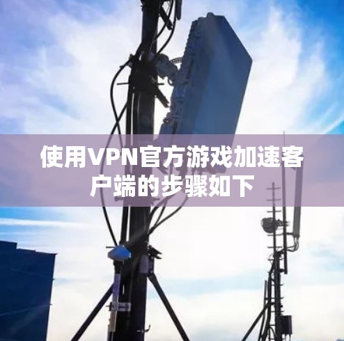 使用VPN官方游戏加速客户端的步骤如下