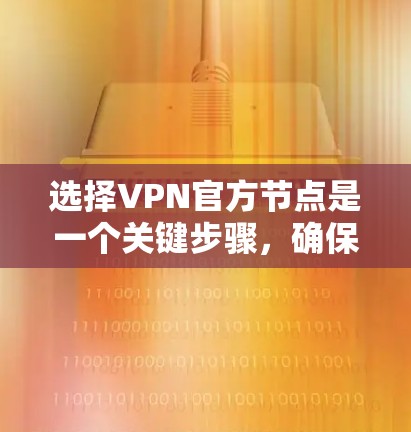 选择VPN官方节点是一个关键步骤，确保VPN的安全性和可靠性。以下是对VPN官方节点选择的详细分析
