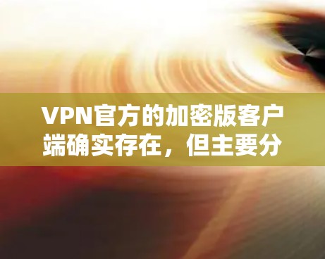 VPN官方的加密版客户端确实存在，但主要分为免费版和付费版。以下是关于如何使用加密版VPN客户端的一些关键信息
