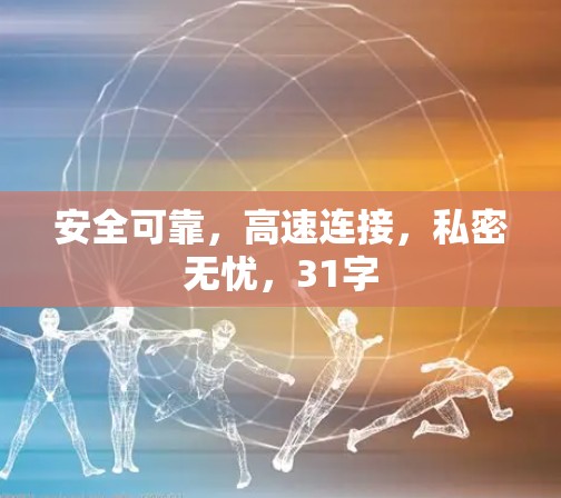 安全可靠，高速连接，私密无忧，31字