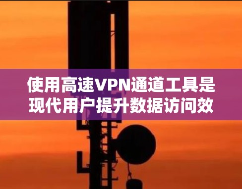使用高速VPN通道工具是现代用户提升数据访问效率和远程登录效率的重要手段。以下是使用高速VPN通道工具的步骤和注意事项