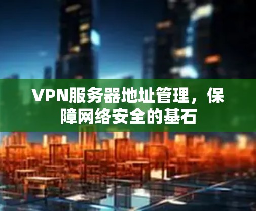 VPN服务器地址管理，保障网络安全的基石