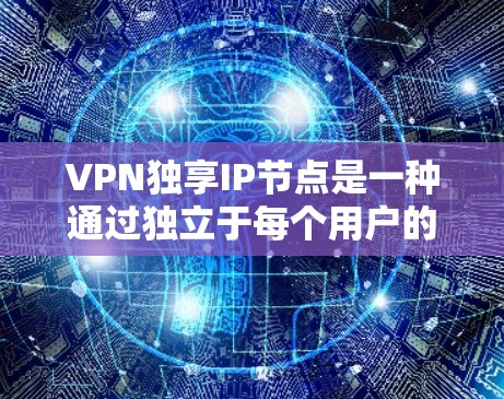 VPN独享IP节点是一种通过独立于每个用户的IP节点来实现网络管理的技术。这种技术通过将每个用户赋予独特的IP地址，确保其网络访问独立于其他用户的访问。以下是关于该技术的详细分析