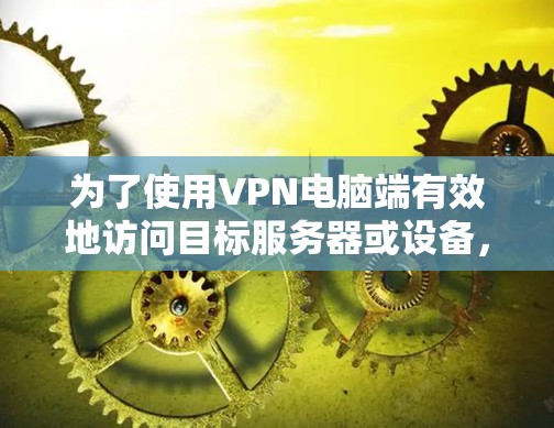 为了使用VPN电脑端有效地访问目标服务器或设备，可以按照以下步骤进行