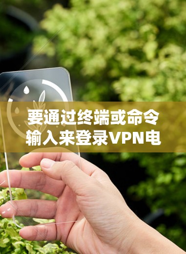 要通过终端或命令输入来登录VPN电脑端，您可以按照以下步骤操作