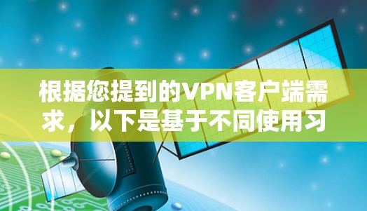 根据您提到的VPN客户端需求，以下是基于不同使用习惯和需求的推荐选项