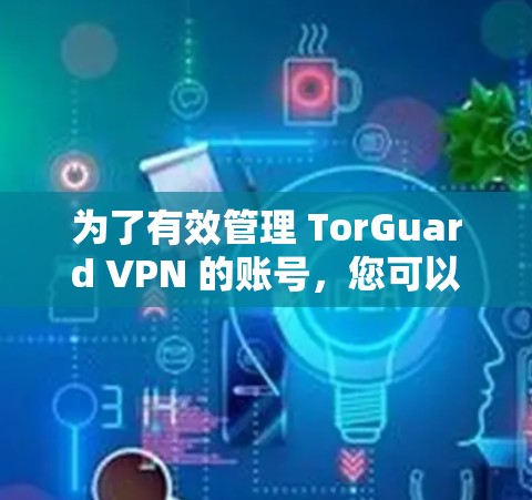 为了有效管理 TorGuard VPN 的账号，您可以按照以下步骤进行操作